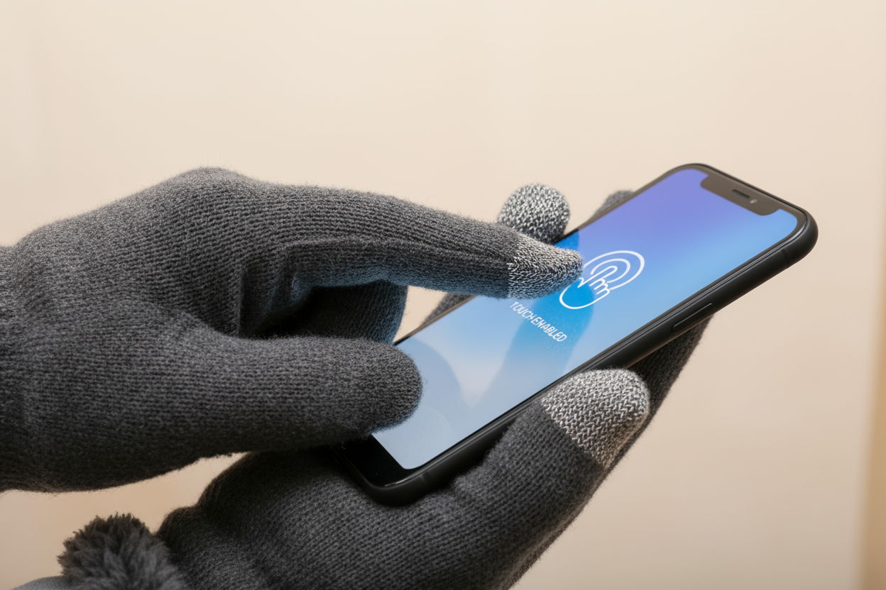 Touchscreen fingertips for easy device use